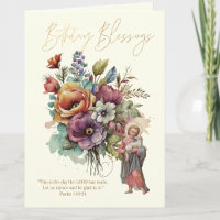 Floral Birthday Religious Scripture Jesus