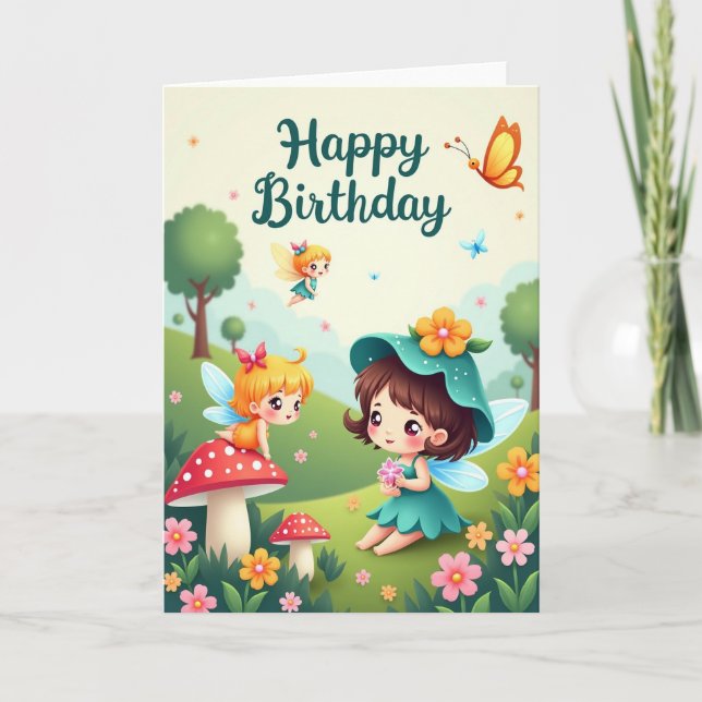 Floral Birthday Sprite Card (Front)