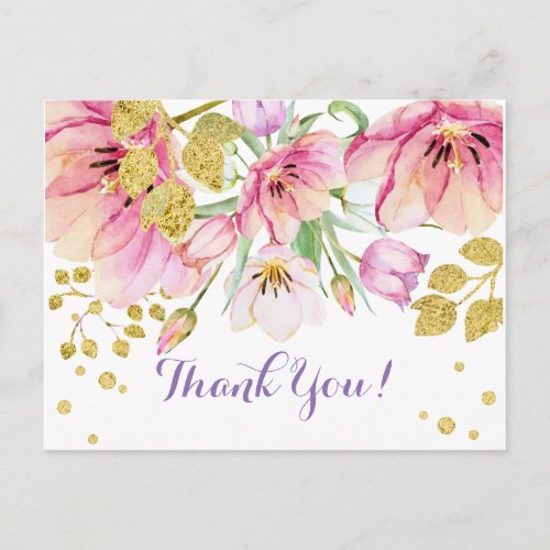 FLORAL BIRTHDAY THANK YOU CARD