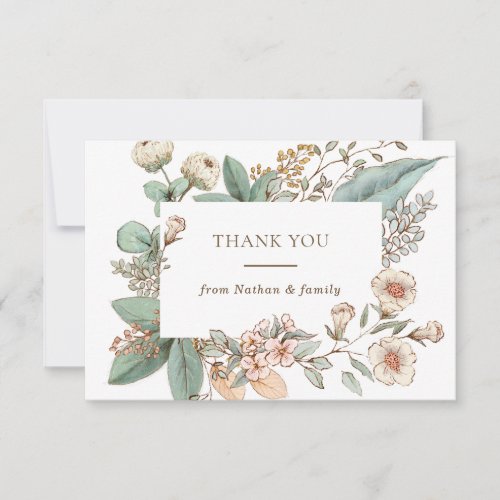 Floral Birthday Thank You Card