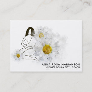 *~* Floral Birthing Midwife Doula Birth Pregnancy Business Card