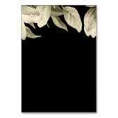 Floral Black and Gold wedding accommodation cards (Back)