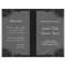 Floral Black and Gray Goth Folded Wedding Programs