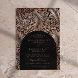 Floral Black and Rose Gold Wedding Foil Invitation<br><div class="desc">This beautiful black and rose gold wedding invitation is a perfect way to invite your guests to your special day. The elegant floral design will make a statement, while the black and rose gold color palette adds a classic and timeless touch. The intricate foil floral detailing is sure to add...</div>