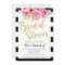 Floral Black and White Bridal Shower Invitation