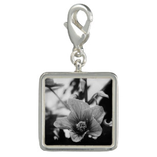 Floral Black and White Photography Charm