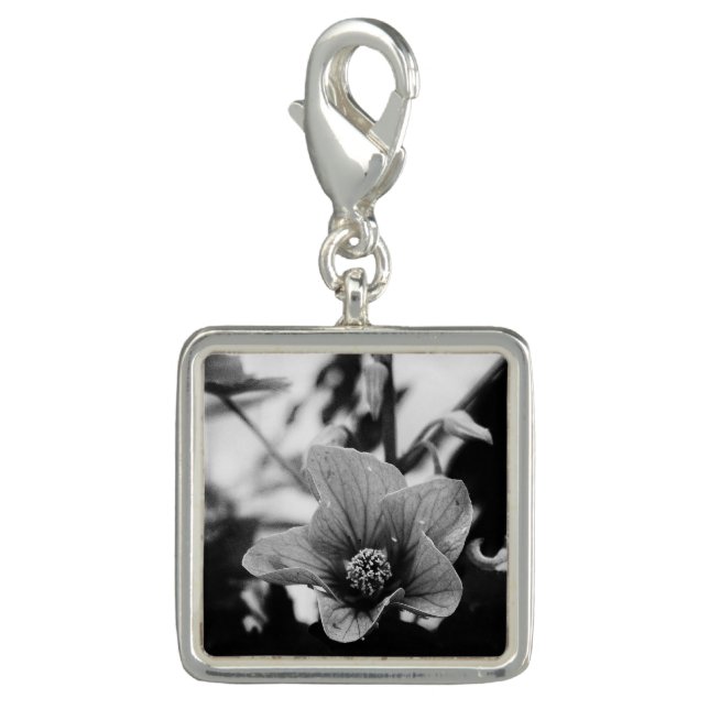 Floral Black and White Photography Charm (Front)