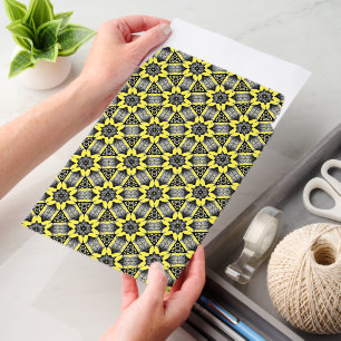 Floral Black and Yellow Envelope Mailers
