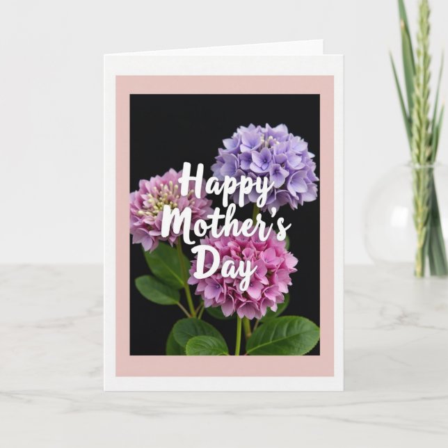 Floral Black Background Card (Front)