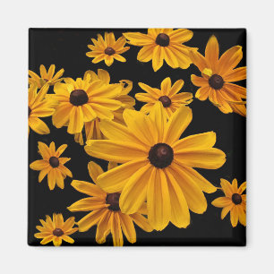Floral Black-eyed Susan Yellow Flower Magnet