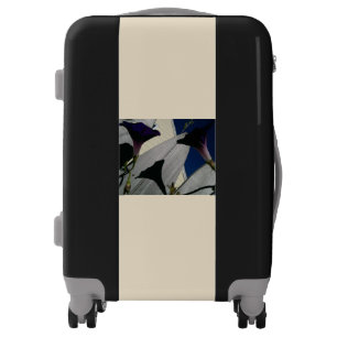Floral Black Shell Carry-On Luggage