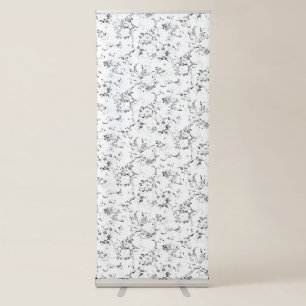 Floral Black & White Banner Timeless Elegance