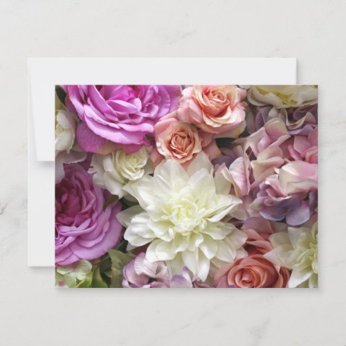 Floral blank_inside card with dahlia and roses