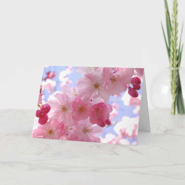 floral Blank Photo Greeting Cards (Front)