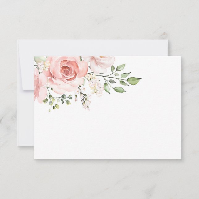 Floral blank thank you card (Front)