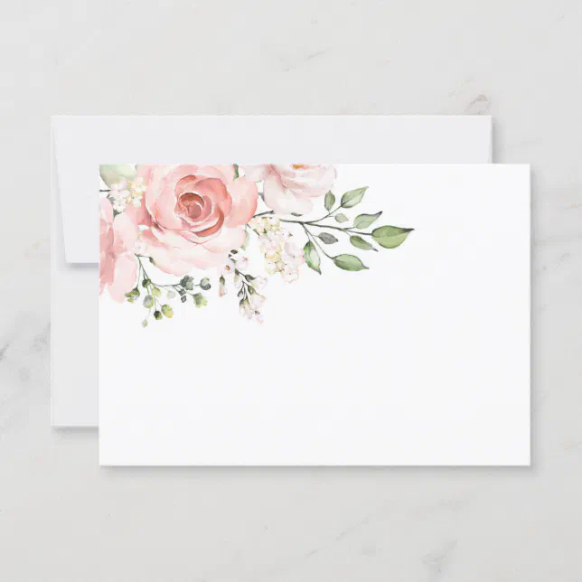 Floral blank thank you card | Zazzle