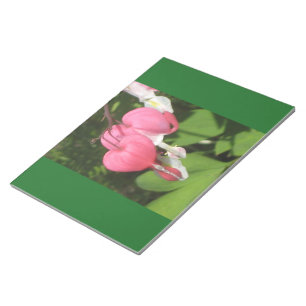 Floral Bleeding Heart - Photo Notepad 40 Pages