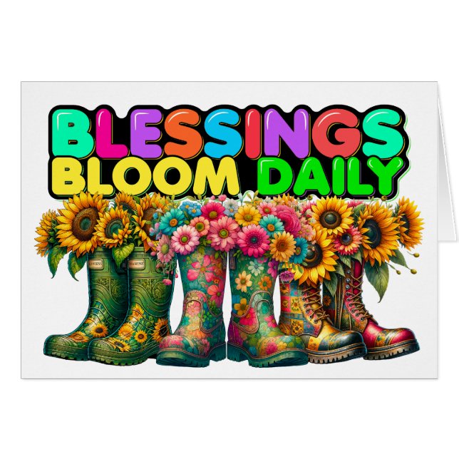Floral Blessings - Frame It!  Cards (Front Horizontal)