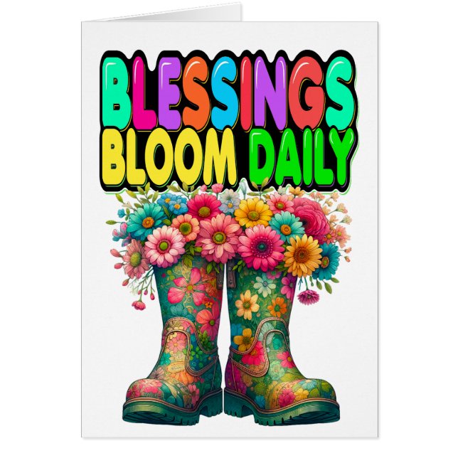 Floral Blessings - FRAME IT! I Am!  Cards (Front)