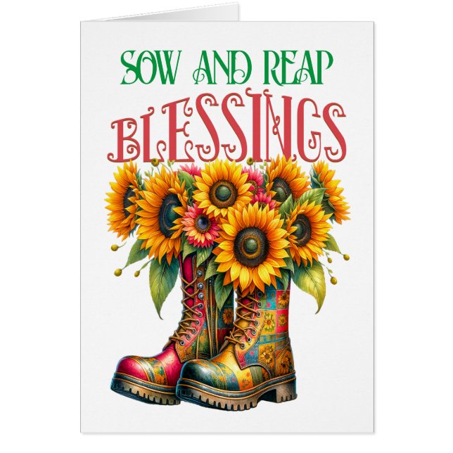 Floral Blessings - FRAME IT! I am.  Cards (Front)