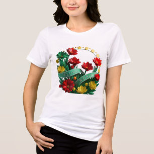 Floral Bliss Bella+Canvas Women's Tri-Blend T-Shir Tri-Blend Shirt