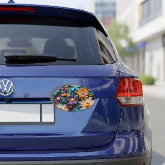 Floral Bliss Butterfly Car Magnet