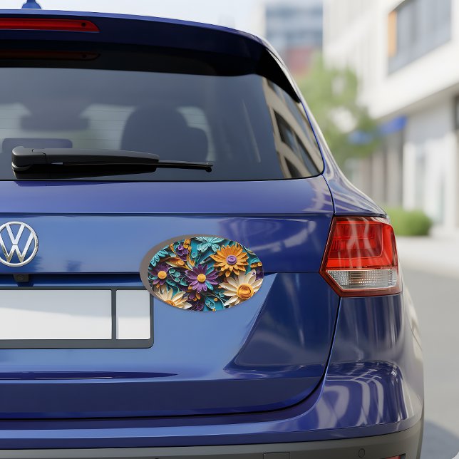 Floral Bliss Butterfly Car Magnet (Creator Uploaded)