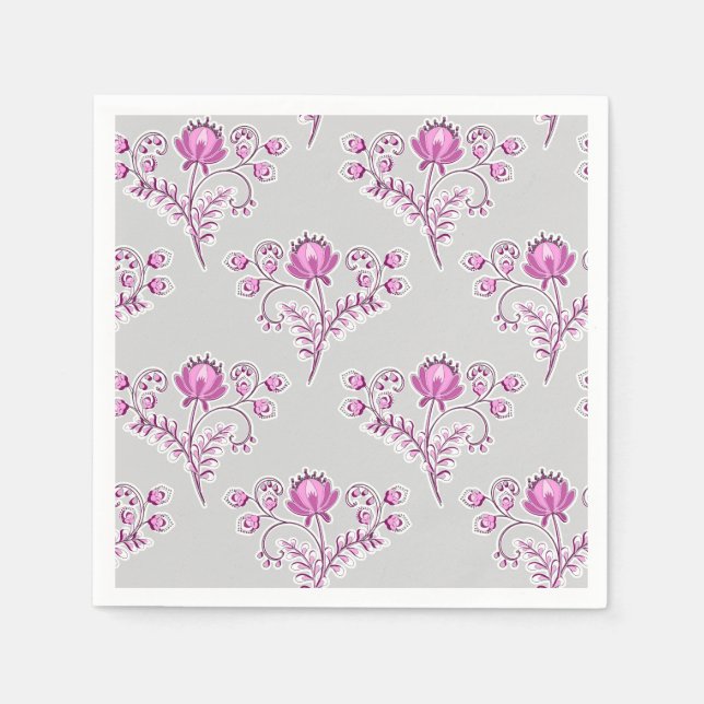 Floral block print. napkins (Front)