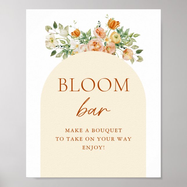 Floral Bloom Bar Digital Sign (Front)