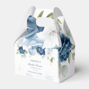 Floral Bloom Dusty Blue Eucalyptus Succulent Favor Boxes