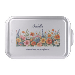 Floral Bloom Pretty Country Style Personalized Cake Pan