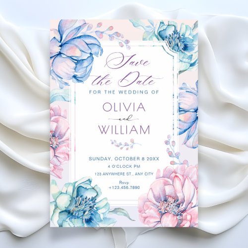 Floral bloom  save the date