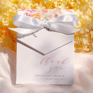Floral Bloom Spring Girl Baby Shower Thank You Favor Boxes