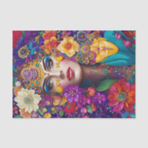 Floral Bloom Trendy Decoupage Tissue Paper