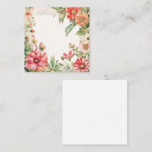Floral Bloom Watercolor Frame Note Card