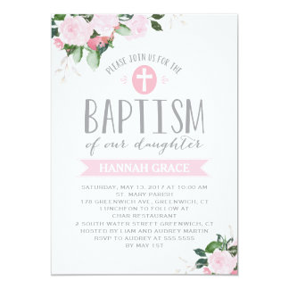 Floral Blooms | Baptism Invitation