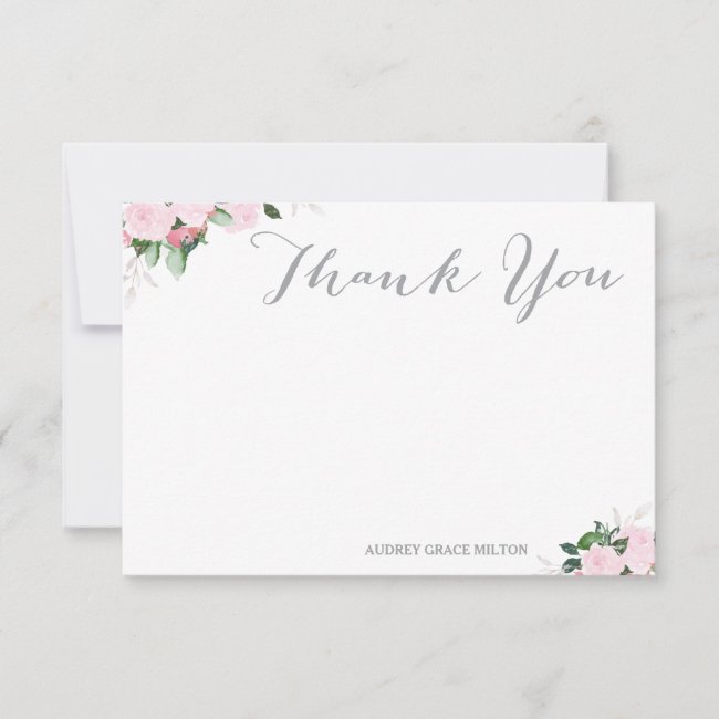 Floral Blooms Thank You Card