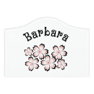 Floral blossom door sign