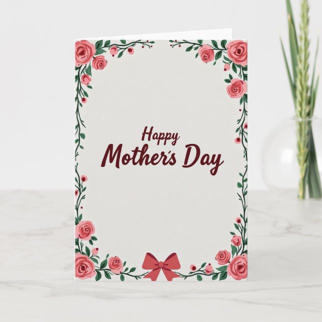 Floral Blossom Greeting Card (Front)