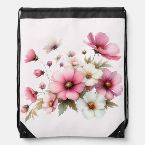 Floral Blossom Party Drawstring Bag