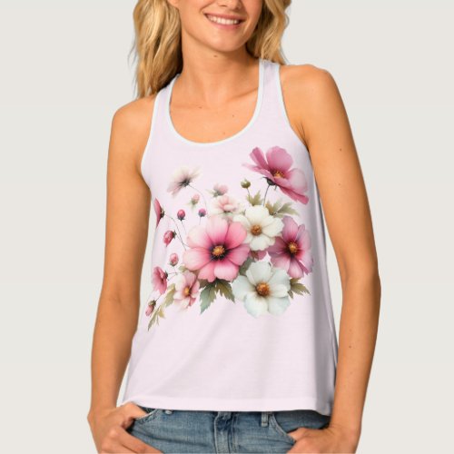 Floral Blossom Party Tank Top