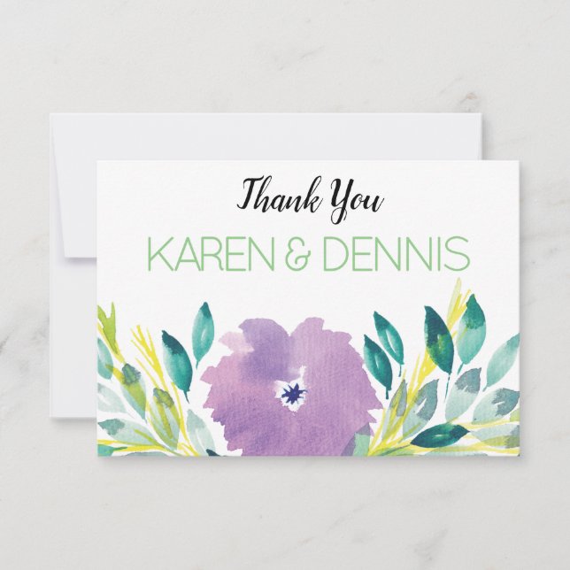 Floral Blossom Thank You Card (Front)