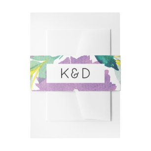 Floral Blossom Wedding Invitation Belly Band