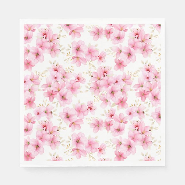 Floral Blossoms Paper Napkins (Front)