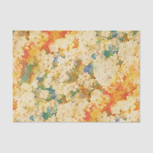 Floral Blossoms Pattern Tissue Paper (Front)