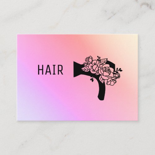  Floral Blow Hair Dryer Flower Ombre Pastel AP6 Business Card