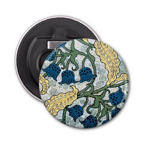 Floral Blue Flowers Lily Valley  Repeating Bottle Opener