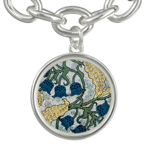 Floral Blue Flowers Lily Valley  Repeating Bracelet