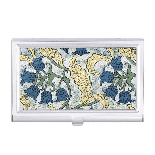 Floral Blue Flowers Lily Valley  Repeating Business Card Holder