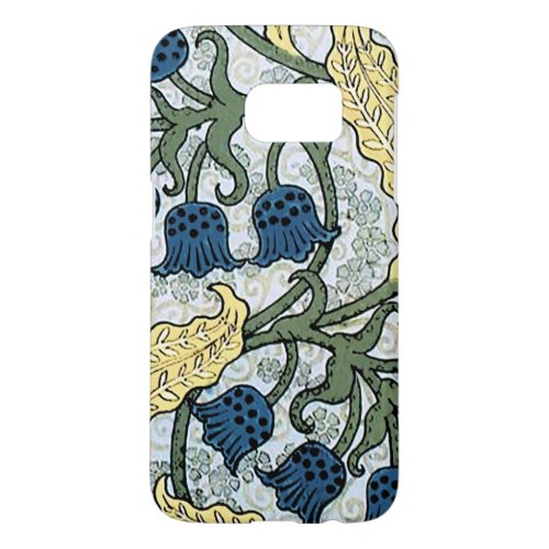 Floral Blue Flowers Lily Valley  Repeating Samsung Galaxy S7 Case